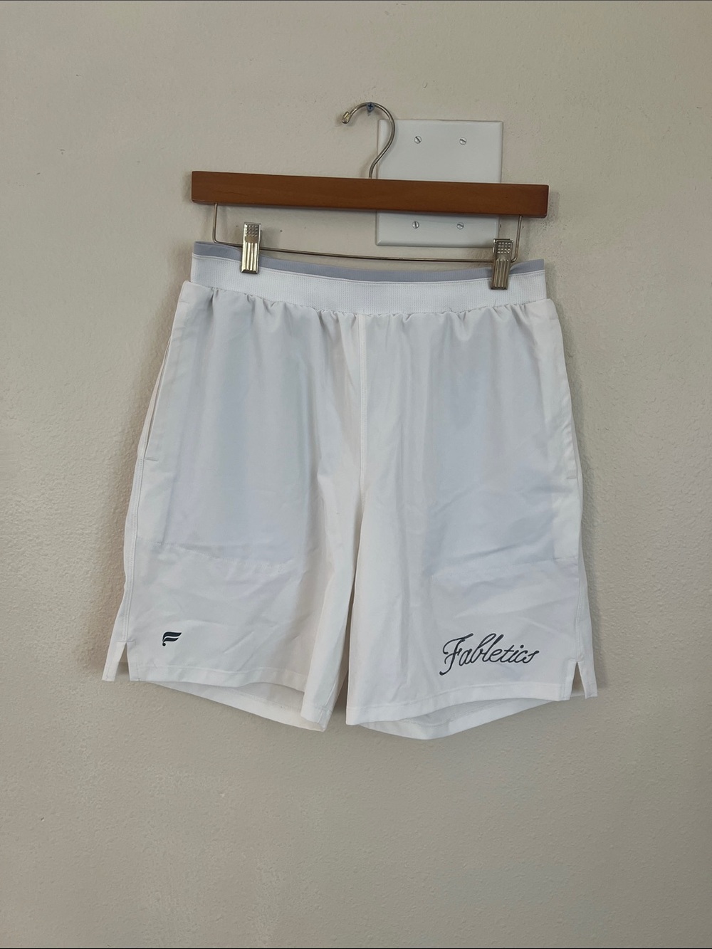 Fabletics Men's White Performance Athletic Shorts